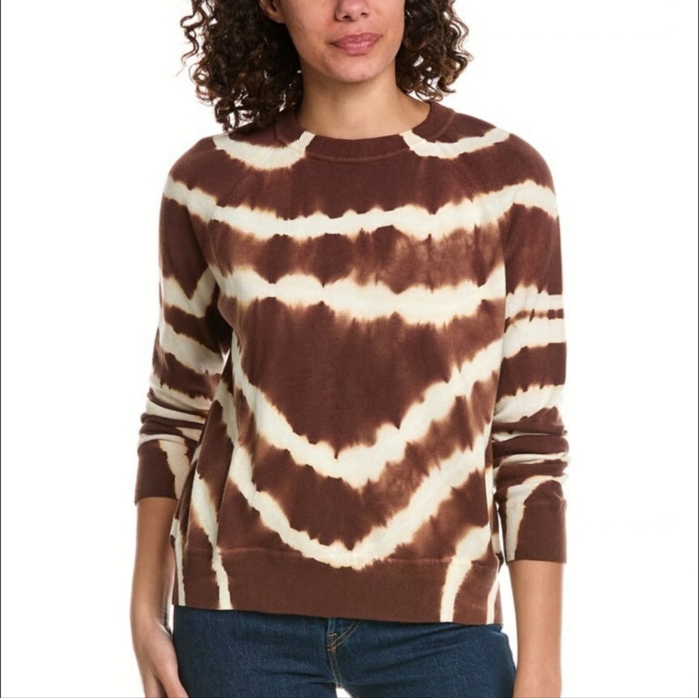 Minnie Rose Brown and Cream Tie-Dye Top